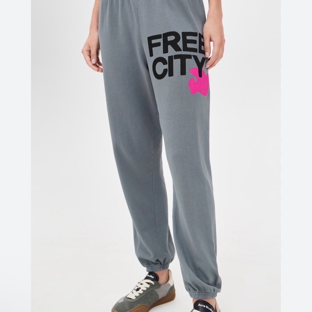 Freecity Gray and Hot Pink Joggers